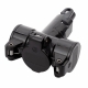 e66 BLACK THERMOPLASTIC TRIPLE PLUG IP20