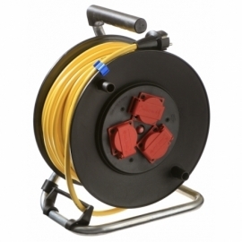 Safety cable reel 285mmØ, 40m XYMM-J k35 3G1,5 ye