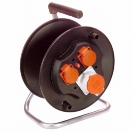 CEE-Safety cable reel 285mmØ empty 1 CEE socket 3P