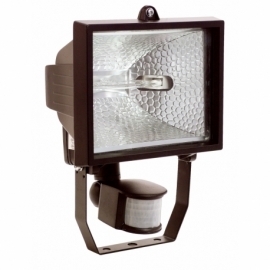 Halogen light with motion detector 500W, black