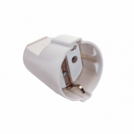Connector 2P+earth white