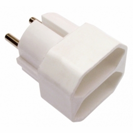 Euro-adapters, 2 way socket outlet white