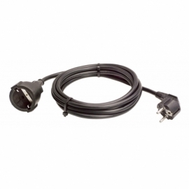 PVC Cable extension 3m H05VV-F 3G1,5 black