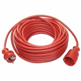 PVC EXTENSAO CABO 20M H05VV-F 3G1,5 VERMELHO