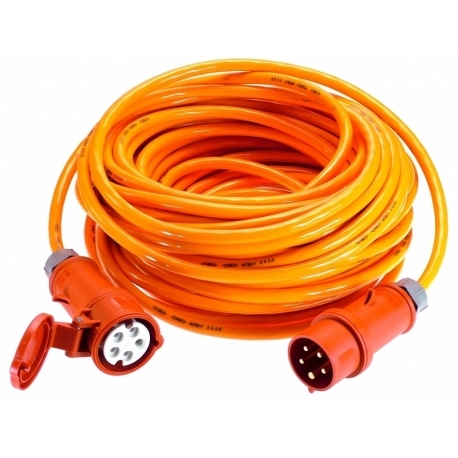 Construction site polyurethane cable extension 16A