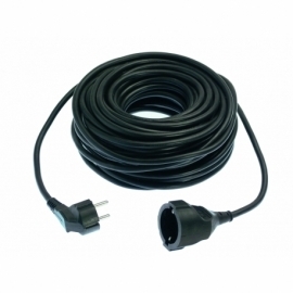 PVC Cable extension 25m H05VV-F 3G1,5 black