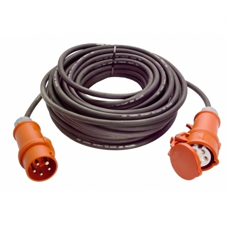 CEE-neoprene rubber cable extension 16A,11Kw, 10m