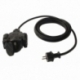 3-Way rubber socket outlet 4,5m H07RN-F 3G1,5