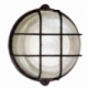 Round light bulkhead black