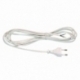 2 pole euro cord 3,0m H03VVH2-F 2x0,75 white