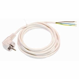 2P+E cord 3m H05VV-F 3G1,0 white