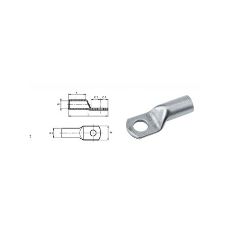 TERMINAL TUBULAR 25MM2 CFURO 6MM DIAMETRO