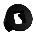 MINI PIX 1x KEYSTONE CUSTOM BLACK (hole Ø 28mm)