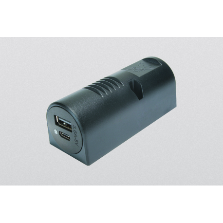 TOMADA CARGA DUPLA USB-C/A 12-24 V DC 3,6A