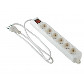 MULTIPRESA 6 SCHUKO CON INTERRUTTORE E CAVO 1,5M C