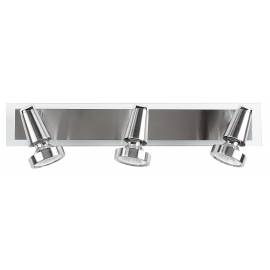 SPOT LED MIAMI ORIENTABILE NIKEL CON VETRO 3XGU10 