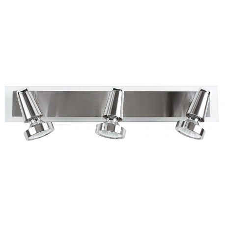 SPOT LED MIAMI ORIENTABILE NIKEL CON VETRO 3XGU10 