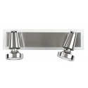 SPOT LED MIAMI ORIENTABILE NIKEL CON VETRO 2XGU10 