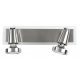 SPOT LED MIAMI ORIENTABILE NIKEL CON VETRO 2XGU10 