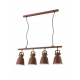 SOSPENSIONE LEGEND CORTEN 4XE27 85,5X15,5CM