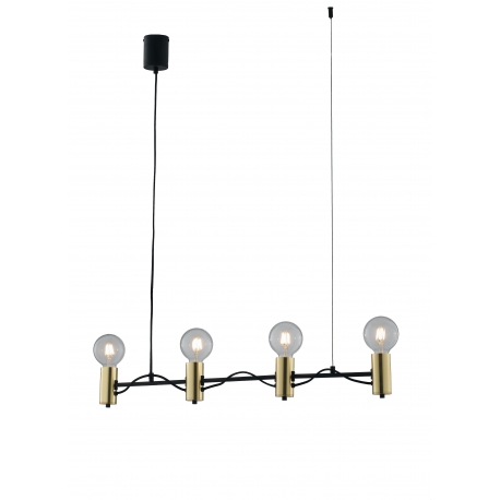 SOSPENSIONE AXON NERA/ORO 4XE27 89X7,5CM
