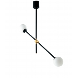 SOSPENSIONE ANTITESI NERA/ORO 2XE14 91X75X13CM