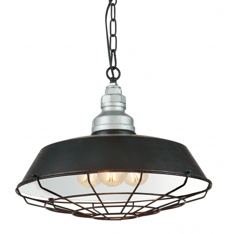 SOSPENSIONE BAZAR NERA 3XE27 46CM