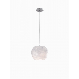 SOSPENSIONE ICEBERG BIANCO 1XE27 26,5X23CM