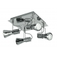 SPOT CADILLAC ORIENTABILE CROMO 4XE14R 24X24X15CM