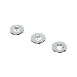 KIT 3PZ INCASSI LED SIRIO NIKEL 3X1W 3X50LM 4000K 