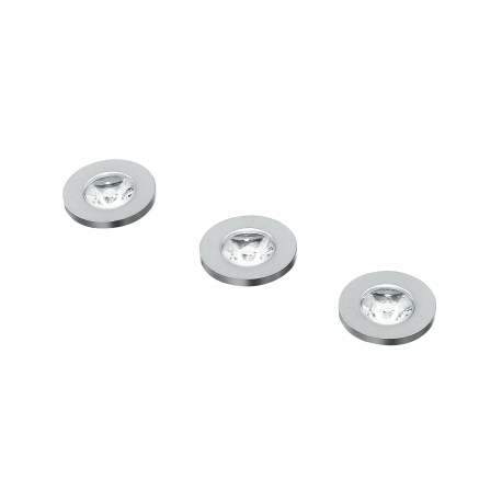 KIT 3PZ INCASSI LED SIRIO NIKEL 3X1W 3X50LM 4000K 