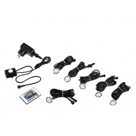 KIT 6PZ INCASSI LED RIDER NIKEL 6X0,6W 100LM RGBW 