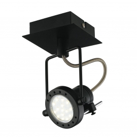 SPOT LED TECHNO ORIENTABILE NERO 1XGU10 5W 400LM 4
