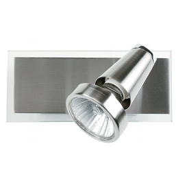 SPOT LED MIAMI ORIENTABILE NIKEL CON VETRO 1XGU10 