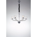 LAMPADARIO AURORA TRASPARENTE 6XE14 68X48CM