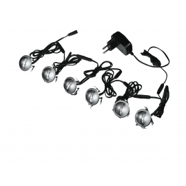 KIT 6PZ INCASSI LED RIDER NIKEL 6X0,6W 100LM 4000K