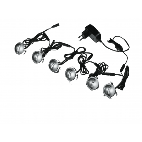 KIT 6PZ INCASSI LED RIDER NIKEL 6X0,6W 100LM 4000K
