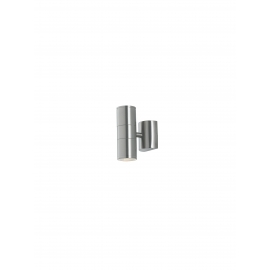 APPLIQUE JUMP ACCIAIO 2XGU10 IP44 16X11X6CM