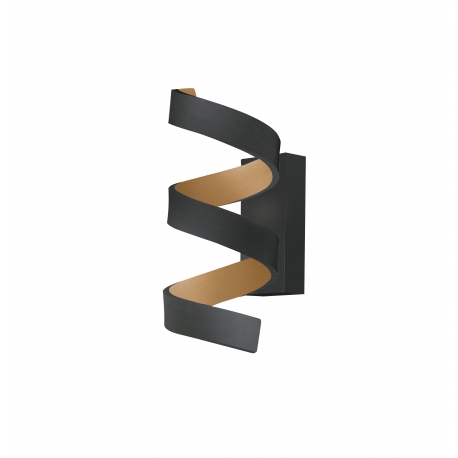 APPLIQUE LED HELIX NERO/ORO 9W 720LM 4000K 10X26X1