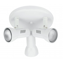 SPOT CARRERA ORIENTABILE BIANCO 3XE27 28X31,5CM
