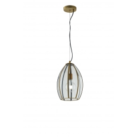 SOSPENSIONE CHESTER OTTONE 1XE27 23X36CM