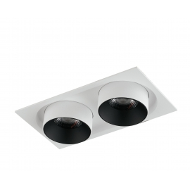 INCASSO LED OUTSIDER ORIENTABILE BIANCO 2X30W 4800