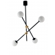 SOSPENSIONE ANTITESI NERA/ORO 4XE14 91X85X18CM