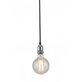 SOSPENSIONE VINTAGE CROMO 1XE27 120CM