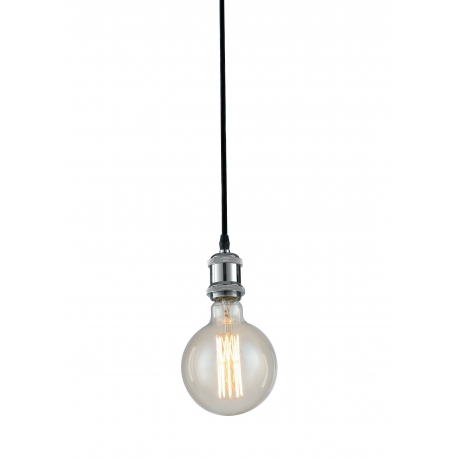 SOSPENSIONE VINTAGE CROMO 1XE27 120CM