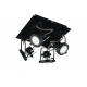 SPOT LED TECHNO ORIENTABILE NERO 4XGU10 5W 1600LM 