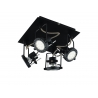 SPOT LED TECHNO ORIENTABILE NERO 4XGU10 5W 1600LM