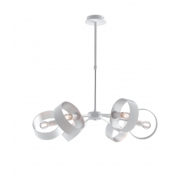SOSPENSIONE OLYMPIC BIANCO/SILVER 6XE14 67CM