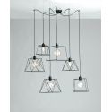 SOSPENSIONE BROOKLYN NERO 6XE27 250CM