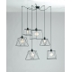 SOSPENSIONE BROOKLYN NERO 6XE27 250CM